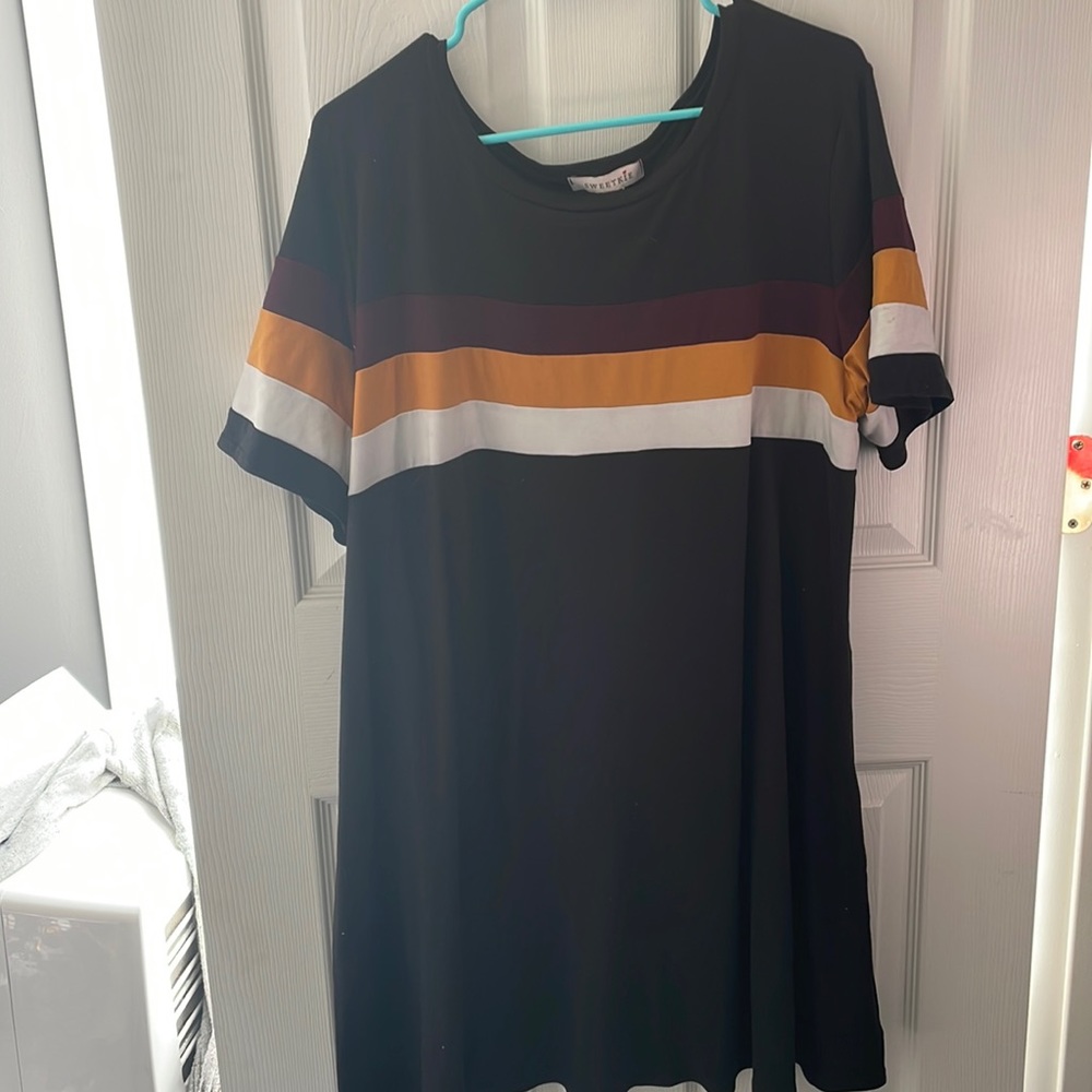Stripped T-Shirt Dress